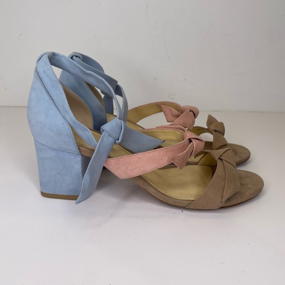 Alexandre Birman Suede Tie Sandals with Heel - Size 38.5 - Picture 2 of 9